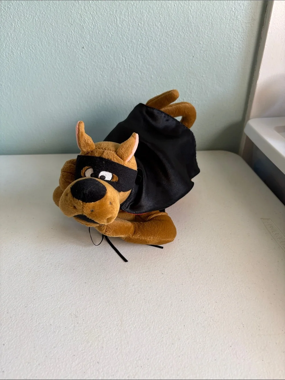 Talking Scoobie Doo Plush Dog with Black Cape and Mask
